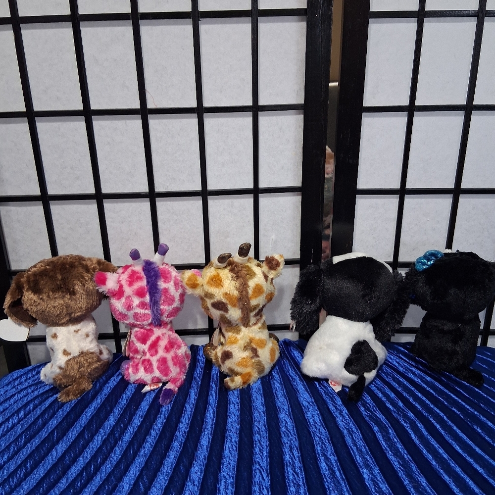 Set of 5 Colorful Plush Toys. Ty Beanie - Picture 10 of 15